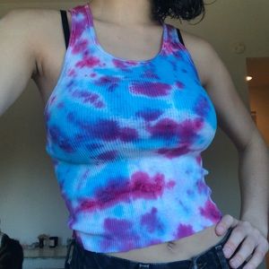 adorable hand tie-dyed tank!